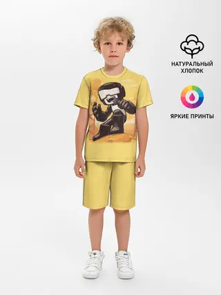 Детская пижама с шортами / Танкист