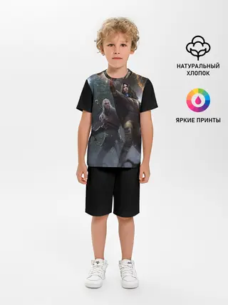 Детская пижама с шортами / Геральт и Йен