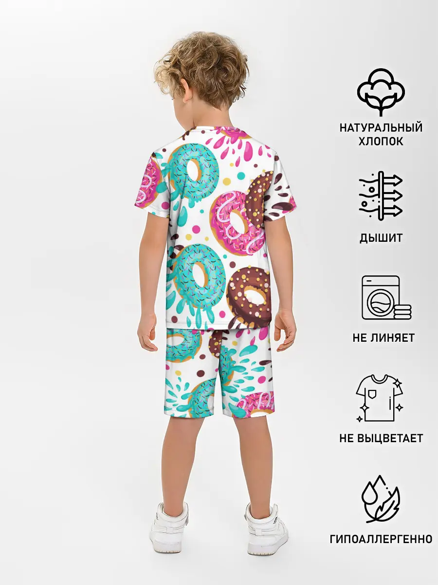 Детская пижама с шортами / Любитель пончиков