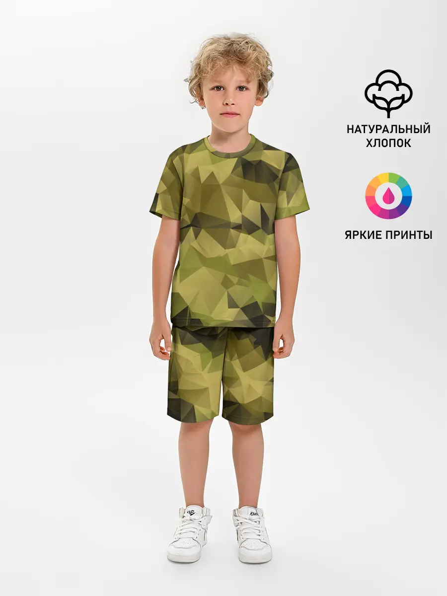 Детская пижама с шортами / СОВРЕМЕННЫЙ КАМУФЛЯЖ