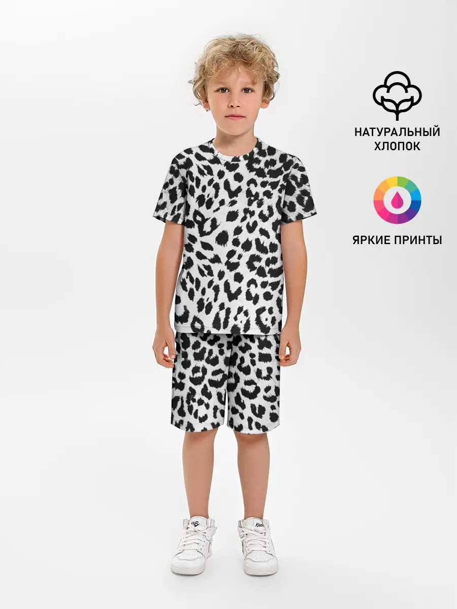 Детская пижама с шортами / ЯГУАР ТЕКСТУРА
