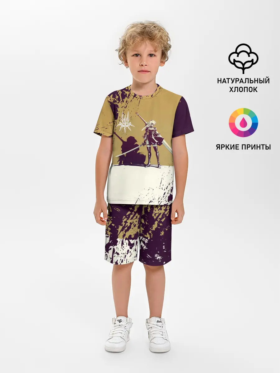 Детская пижама с шортами / Yorha 2B | Nier Automata