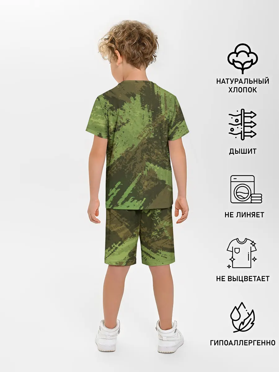 Детская пижама с шортами / КАМУФЛЯЖ BROWN