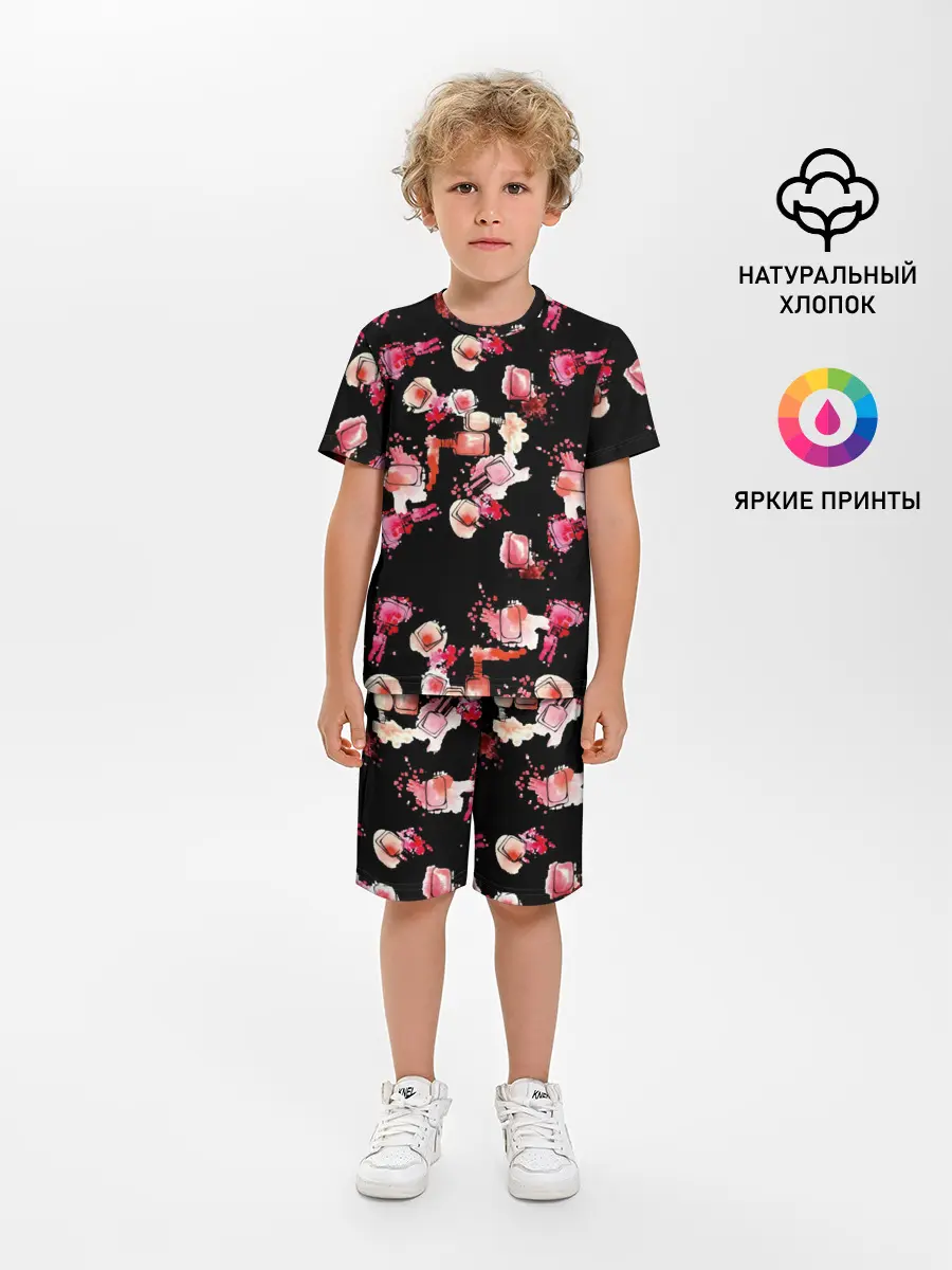Детская пижама с шортами / беспорядочный лак