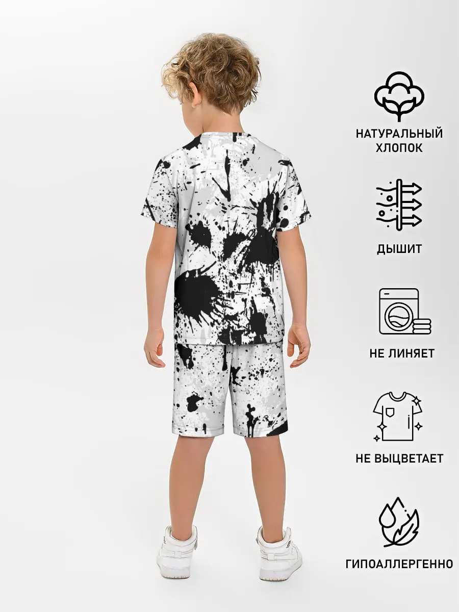 Детская пижама с шортами / БРЫЗГИ КРАСОК