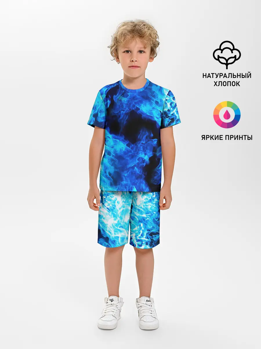 Детская пижама с шортами / СИНИЙ ОГОНЬ | BLUE FIRE