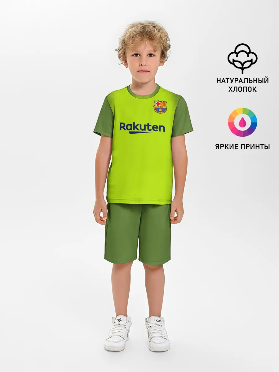 Детская пижама с шортами / Месси Форма Новая Away 18/19