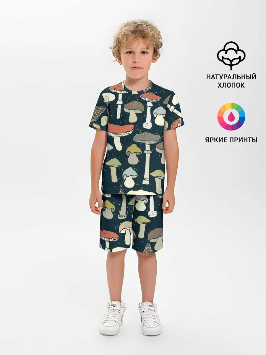Детская пижама с шортами / Загадочный лес