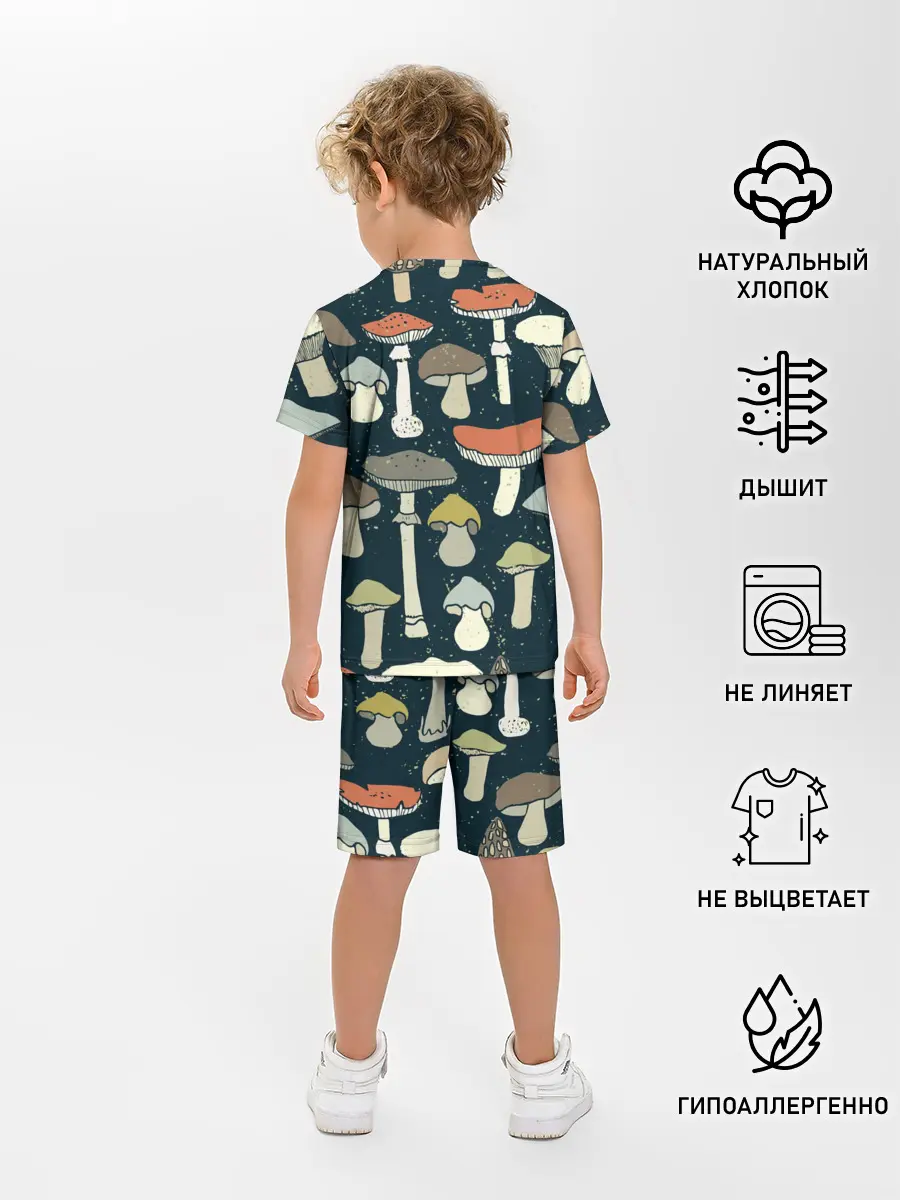Детская пижама с шортами / Загадочный лес