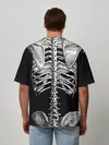Мужская футболка оверсайз / Скелет с сердцем