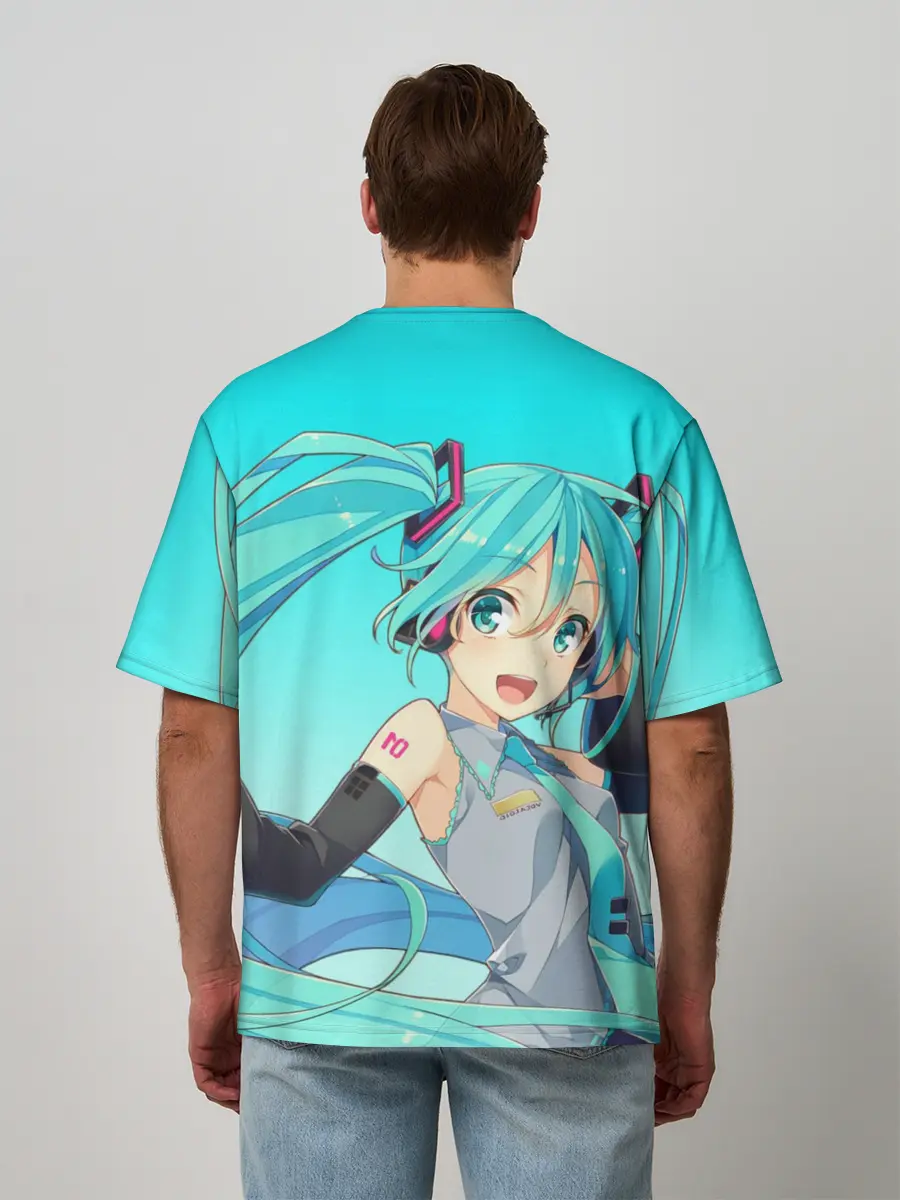 Мужская футболка оверсайз / Hatsune Miku / Мику Хацунэ