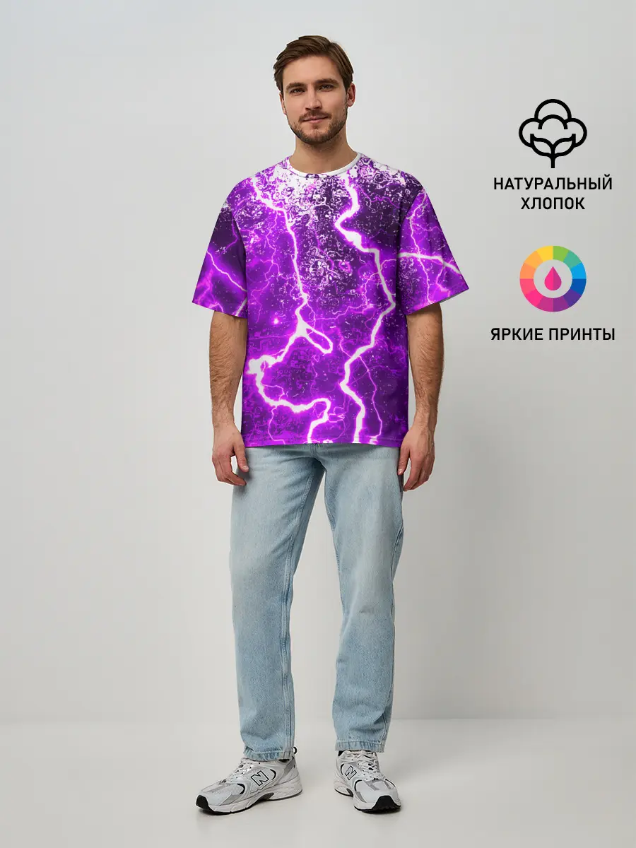 Мужская футболка оверсайз / НЕОНОВЫЙ STORM
