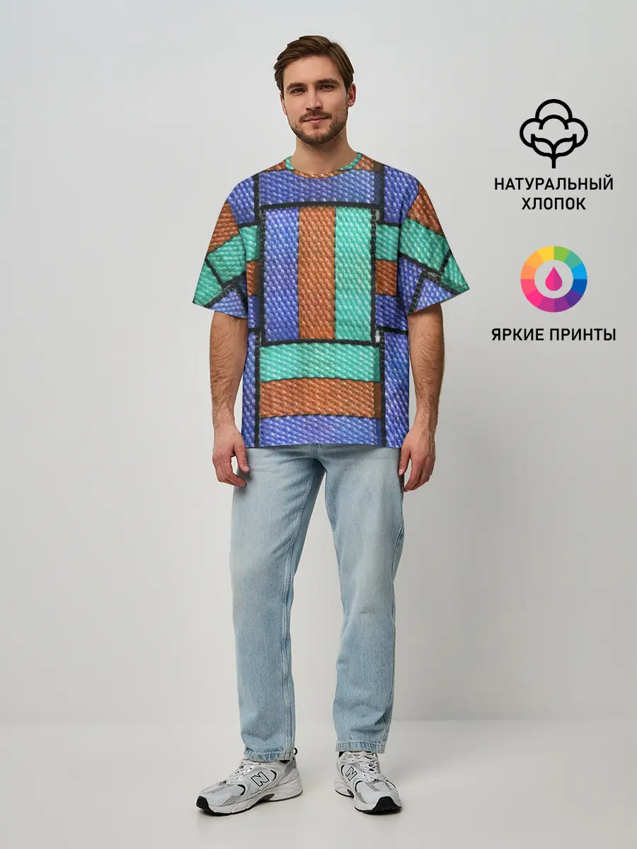 Мужская футболка оверсайз / Stripes