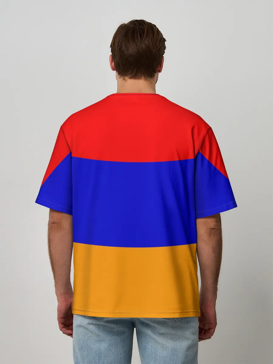 Мужская футболка оверсайз / Герб и флаг Армении