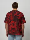 Мужская футболка оверсайз / RED MILITARY | КРАСНЫЙ КАМУФЛЯЖ