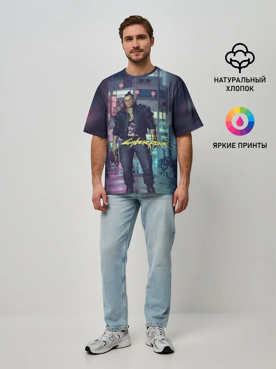 Мужская футболка оверсайз / Jackie Welles Cyberpunk