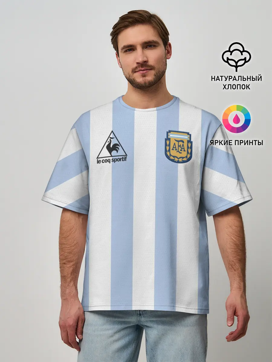 Мужская футболка оверсайз / Diego Maradona 10