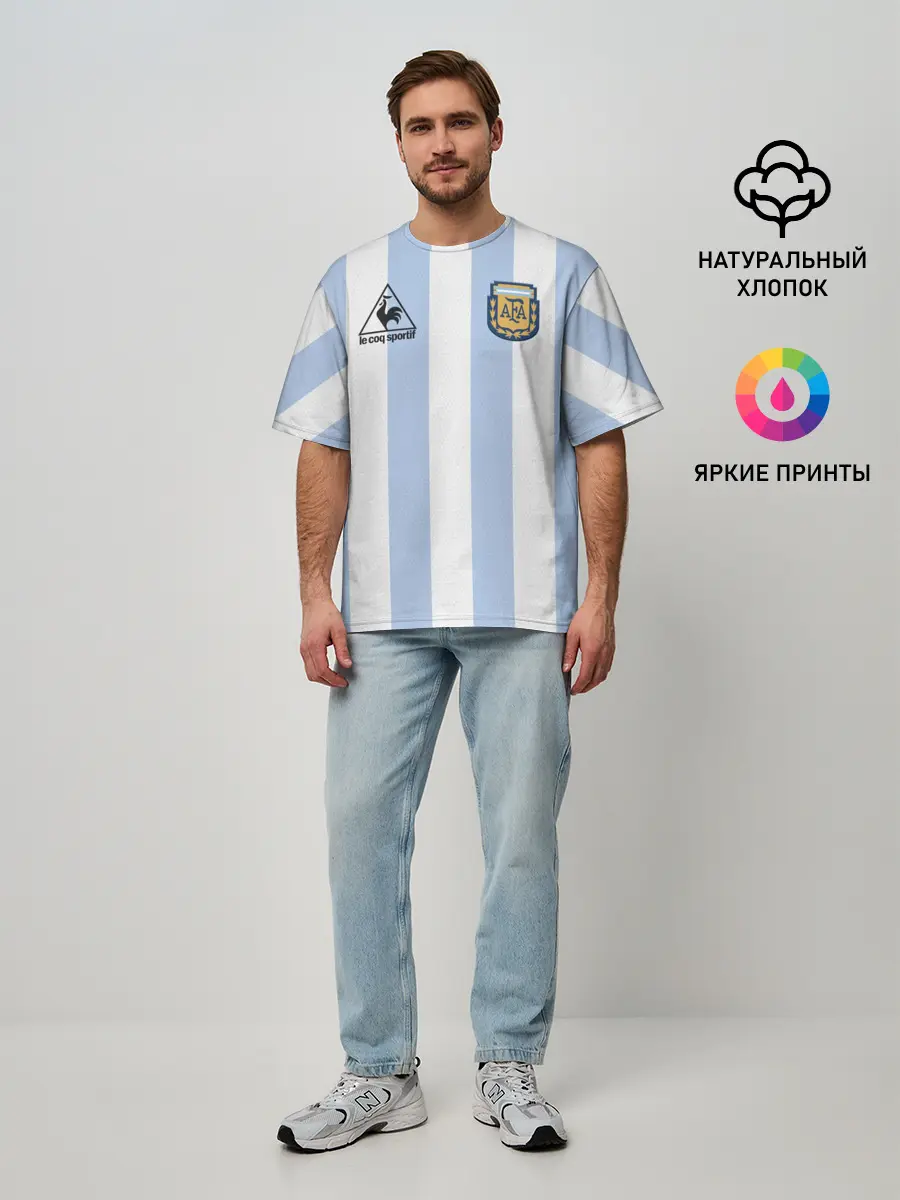 Мужская футболка оверсайз / Diego Maradona 10