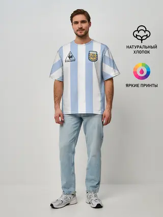 Мужская футболка оверсайз / Diego Maradona 10