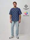 Мужская футболка оверсайз / Узор якоря