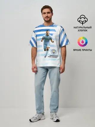 Мужская футболка оверсайз / Серхио Aгуэро