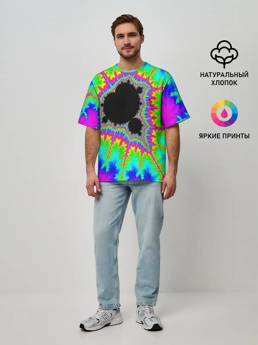 Мужская футболка оверсайз / NEON PSY