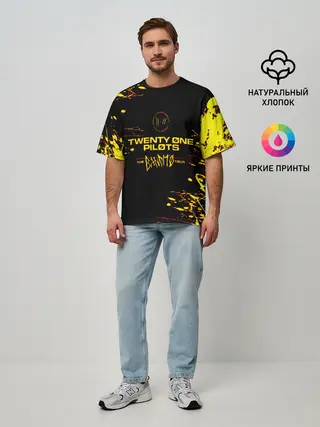 Мужская футболка оверсайз / TWENTY ONE PILOTS TOP.