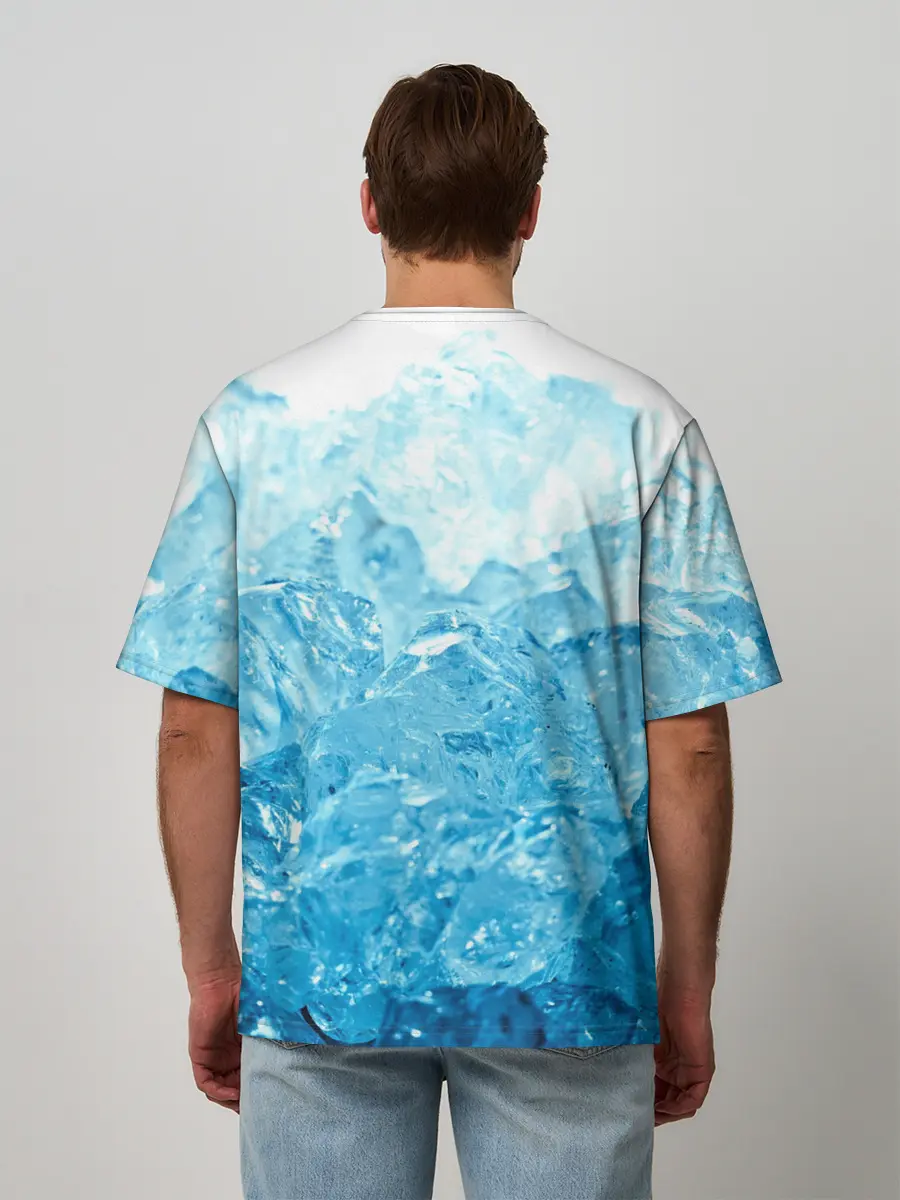 Мужская футболка оверсайз / Лёд