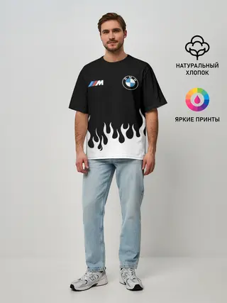 Мужская футболка оверсайз / BMW / БМВ