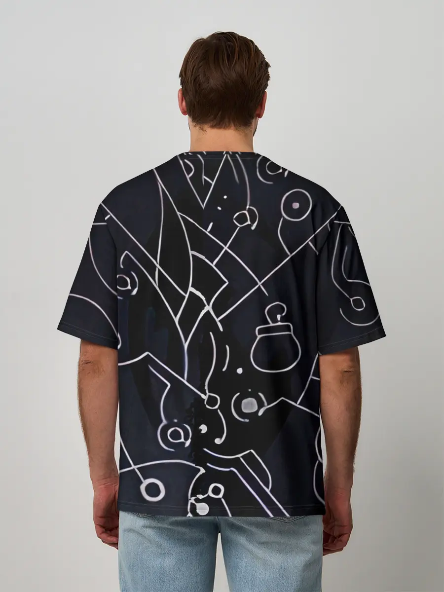 Мужская футболка оверсайз / Гусеничка из Hollow Knight