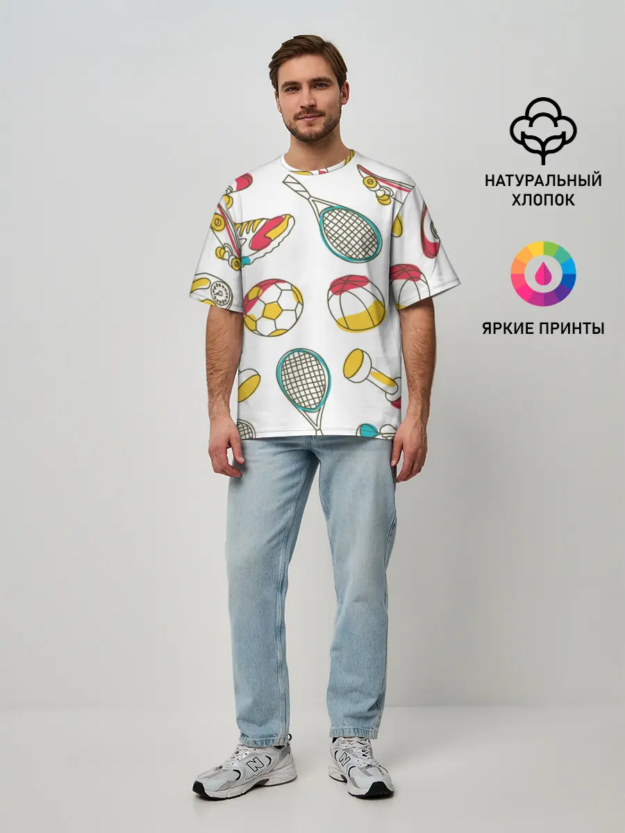 Мужская футболка оверсайз / Спорт