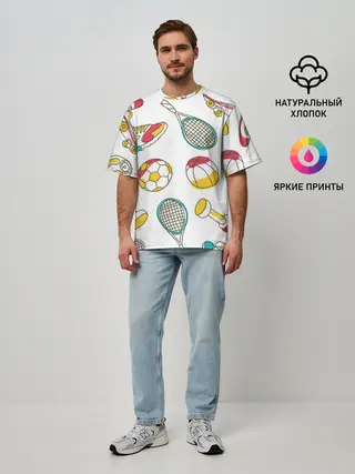 Мужская футболка оверсайз / Спорт