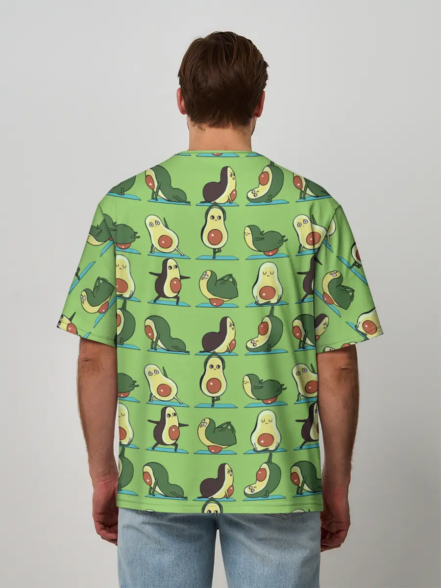 Мужская футболка оверсайз / Авокадо | Зарядка