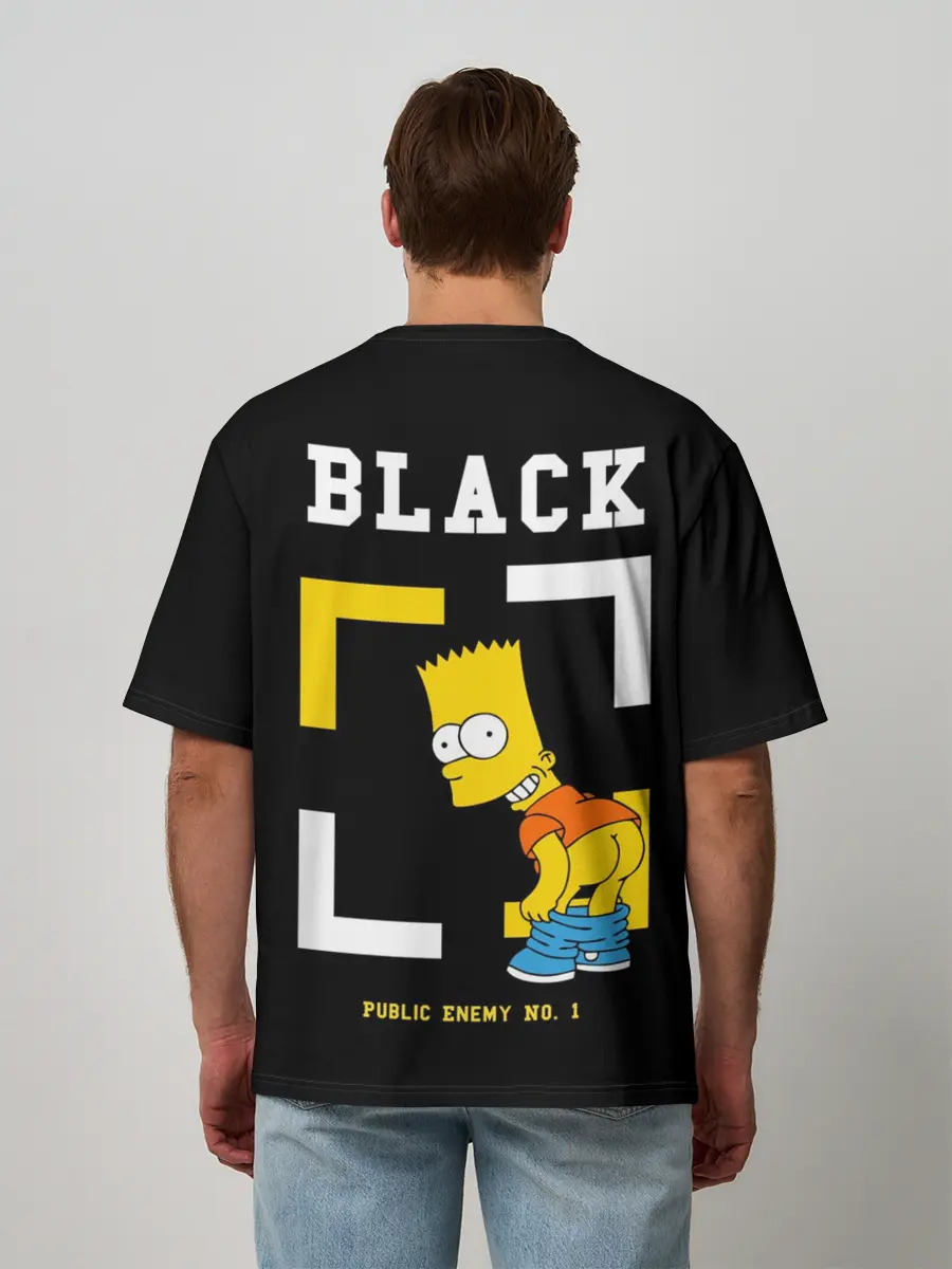 Мужская футболка оверсайз / Симпсоны х ON BLACK