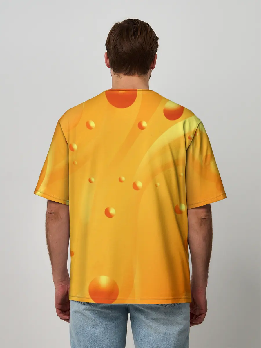 Мужская футболка оверсайз / Медовая волна | Honey wave
