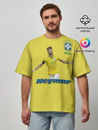 Мужская футболка оверсайз / Неймар