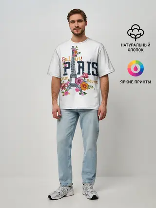 Мужская футболка оверсайз / Париж