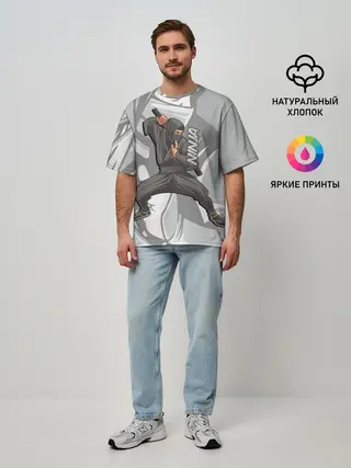 Мужская футболка оверсайз / Ниндзя