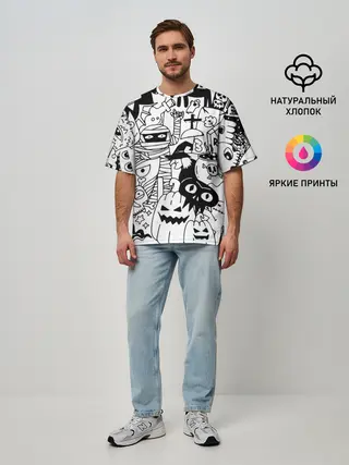 Мужская футболка оверсайз / Halloween