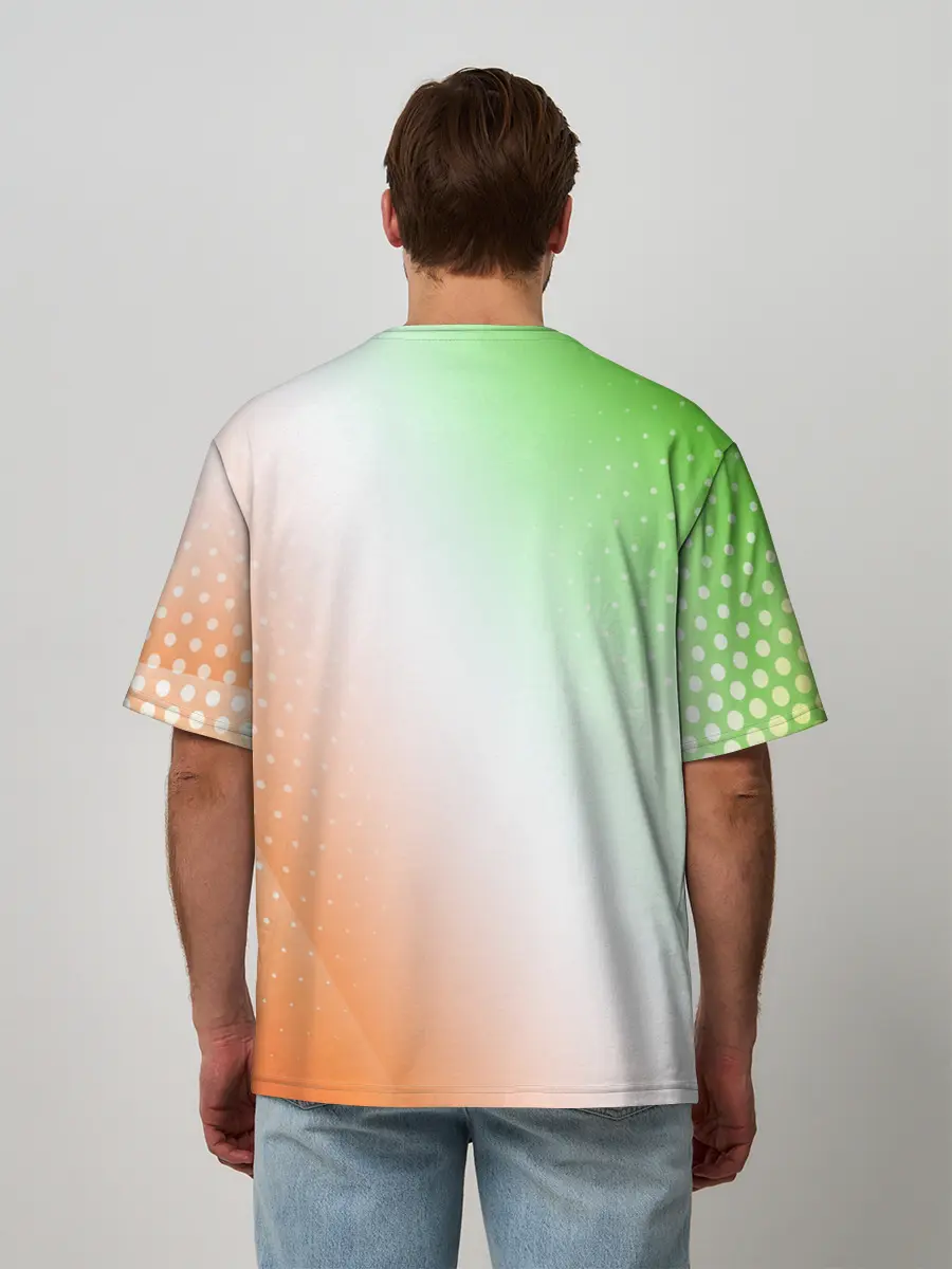 Мужская футболка оверсайз / Поп Ит - Динозавр - Абстракция