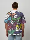 Мужская футболка оверсайз / Дудл бабочки