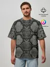 Мужская футболка оверсайз / Змеиная чешуя