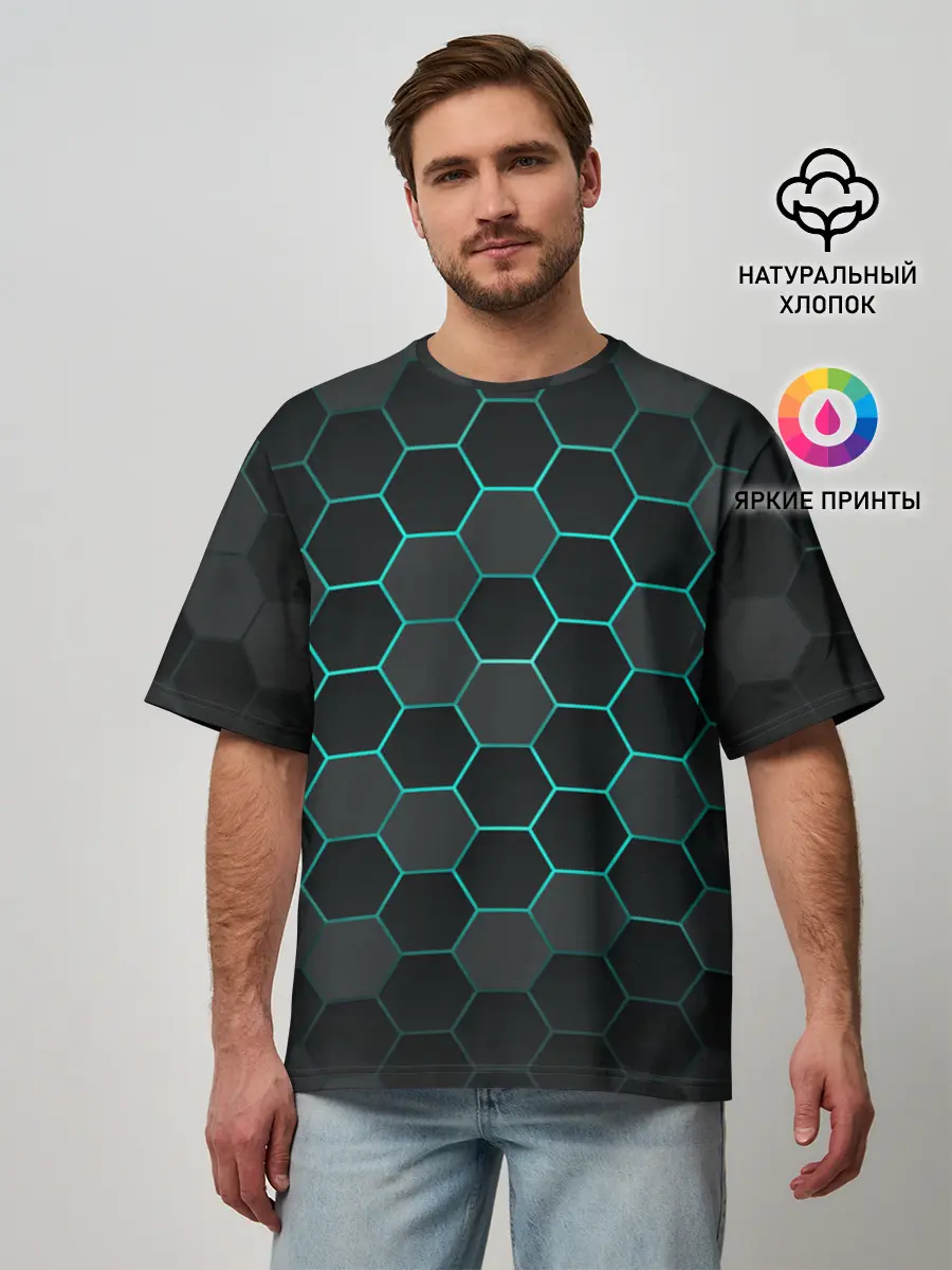 Мужская футболка оверсайз / Big Octagon