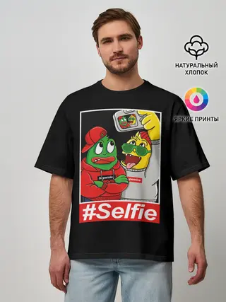 Мужская футболка оверсайз / Селфи