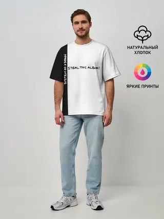 Мужская футболка оверсайз / System of a Down - Steal This Album!