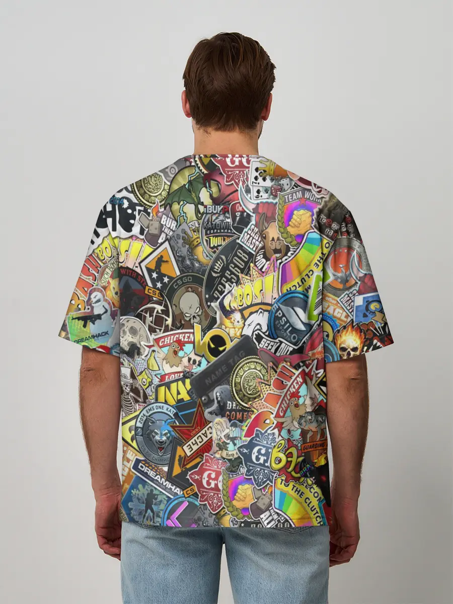 Мужская футболка оверсайз / CS GO