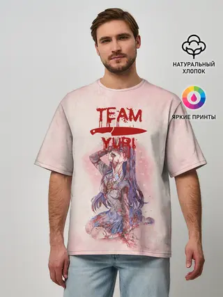 Мужская футболка оверсайз / Team Yuri | Доки Доки