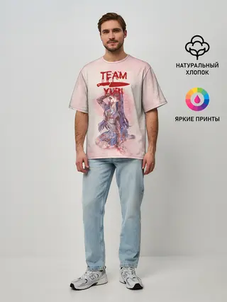 Мужская футболка оверсайз / Team Yuri | Доки Доки