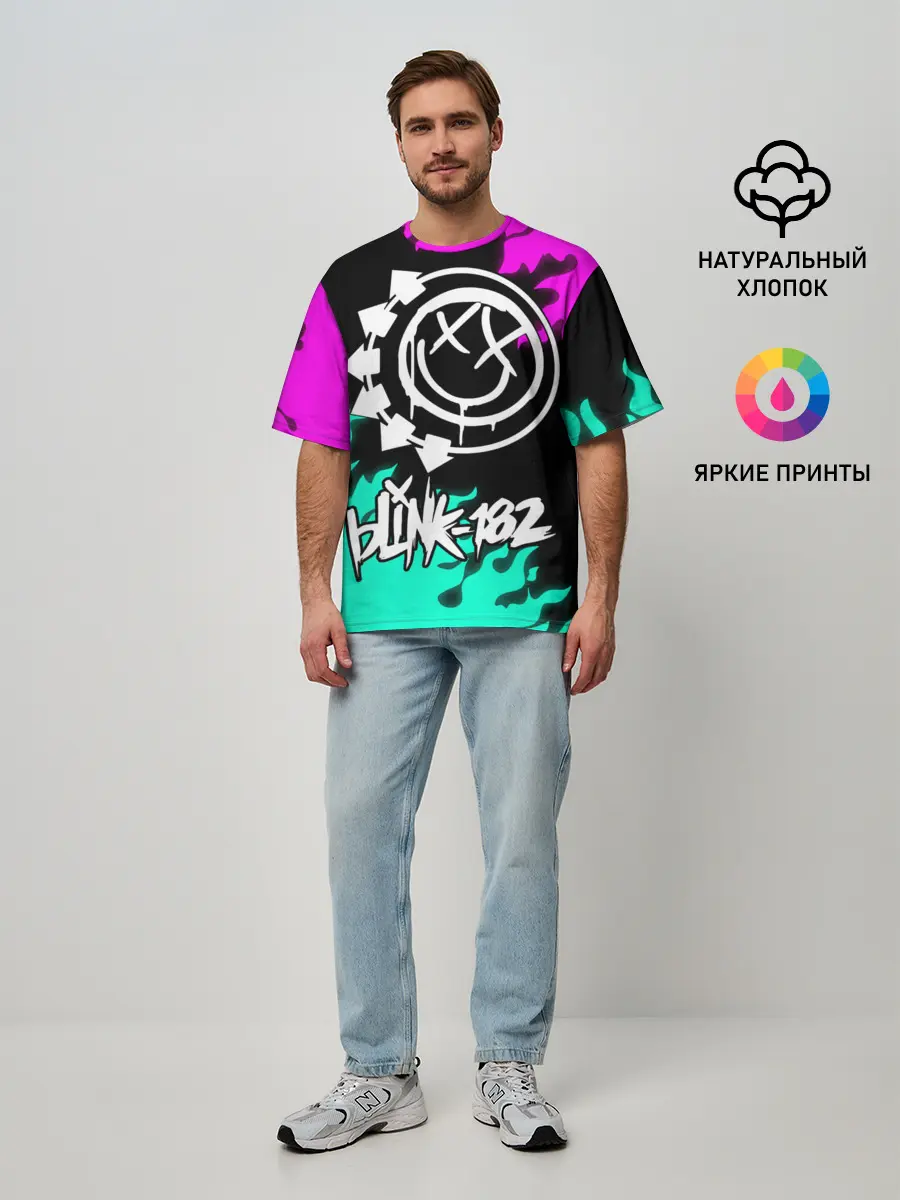 Мужская футболка оверсайз / Blink-182