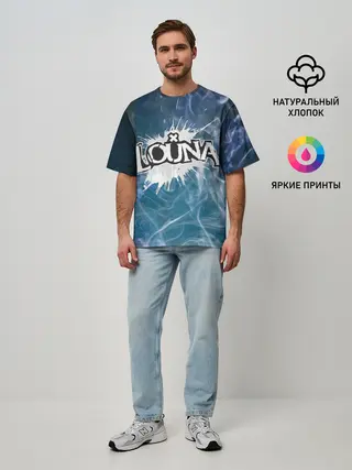 Мужская футболка оверсайз / Луна